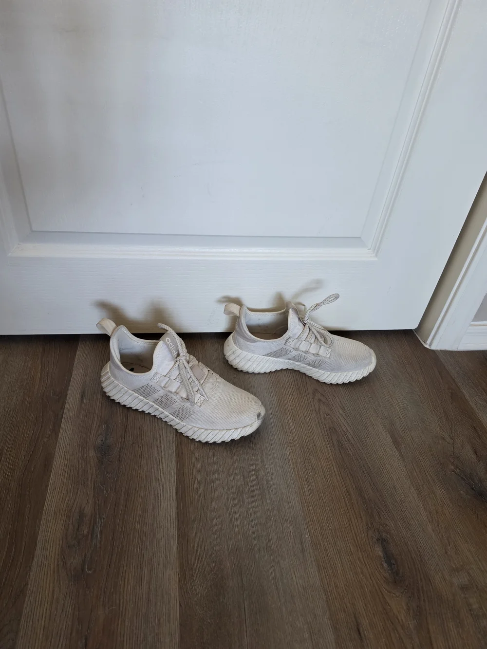Adidas Women's Cloudfoam White Lace-Up Sneakers